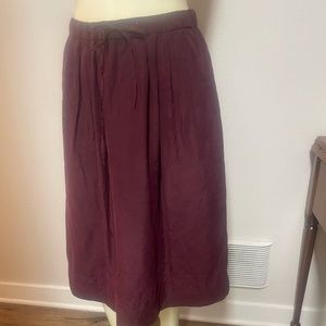 Women's Madewell Silk Skirt Burgundy size small